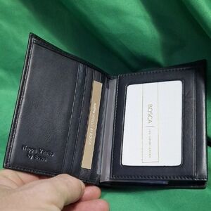 Bosca Black Leather Card Holder